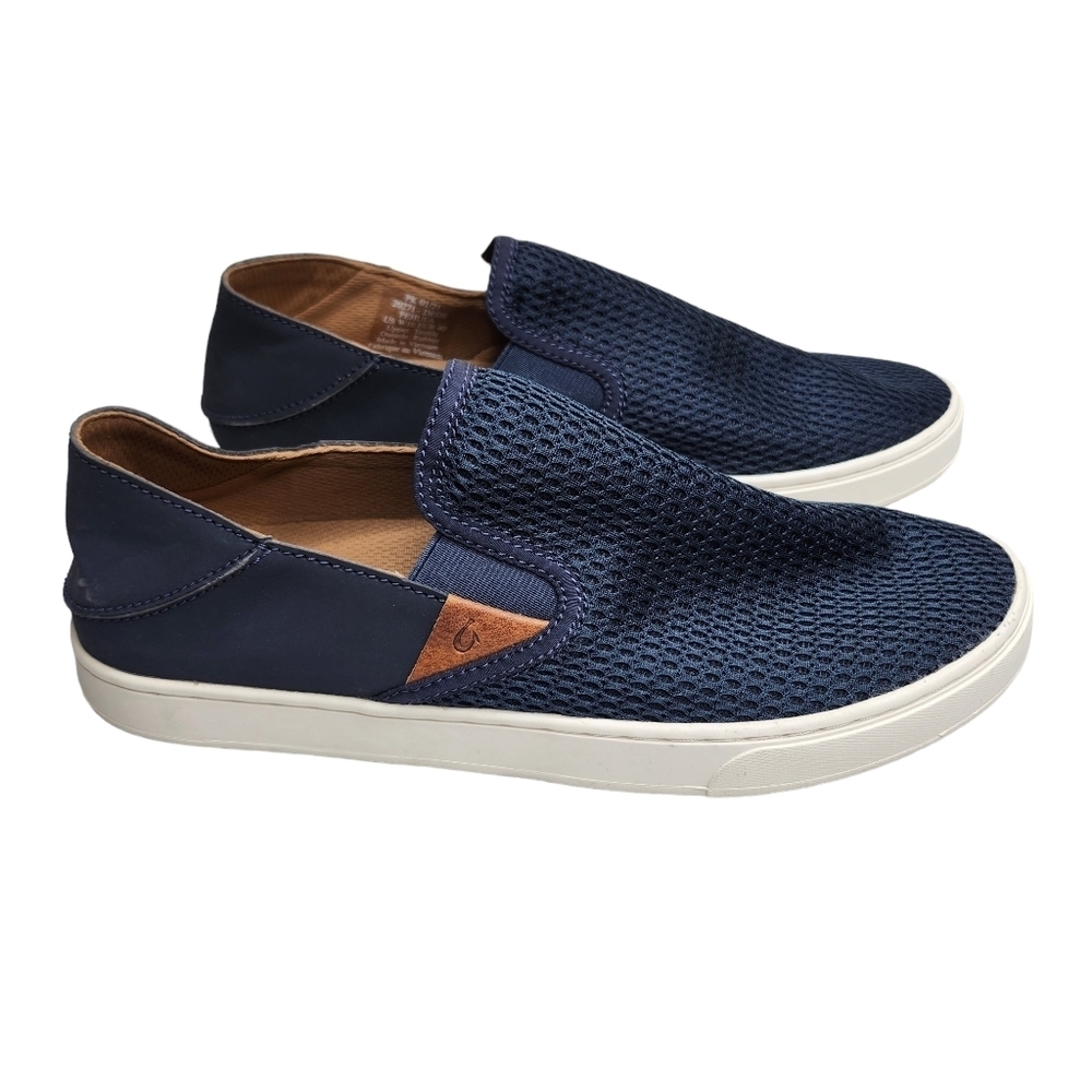 NWOB Olukai Pehuea women's navy mesh casual breathable slip on sneakers Size 10